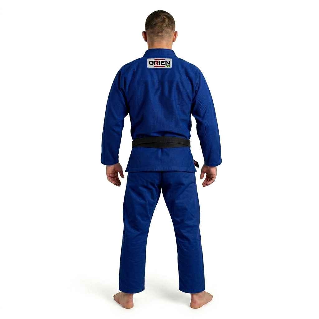 Cool bjj gi blue back side