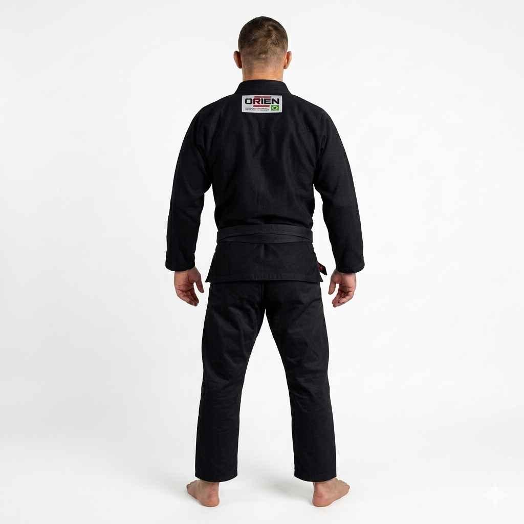 Solid bjj gi black back side